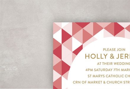 Holly Wedding Invitation Cropped